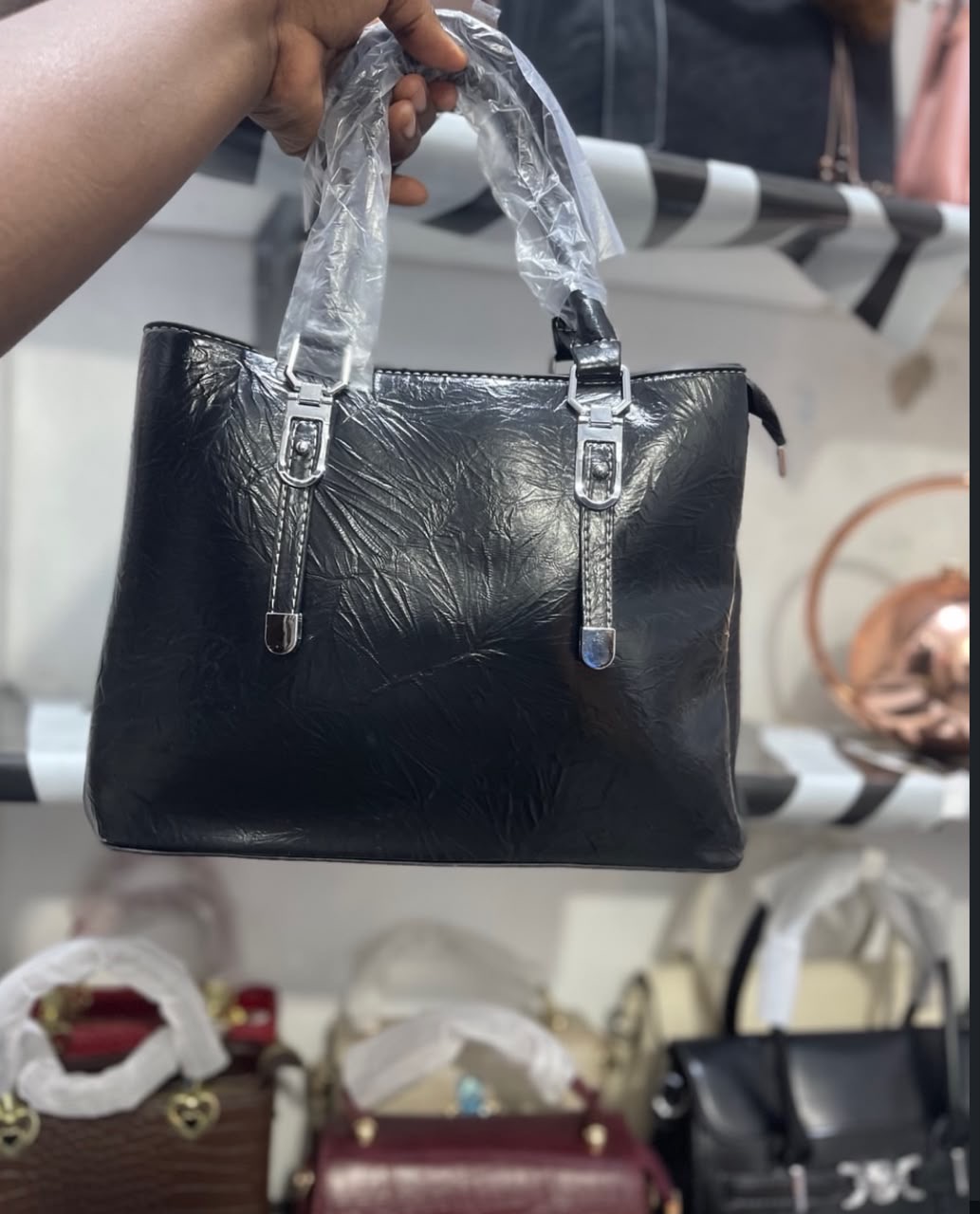 leather handbag