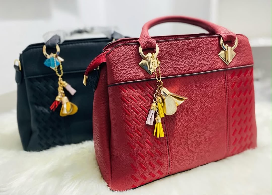 Red and black  handbag