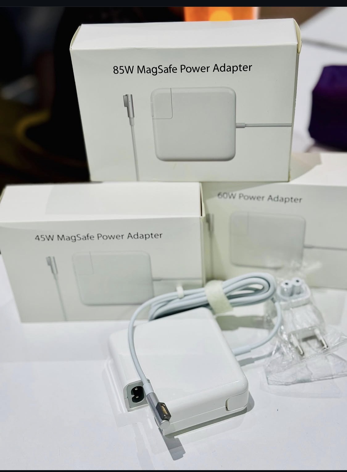 Macbook L shaped adapter