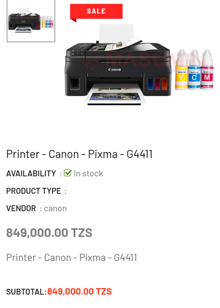 Printer - Canon - Pixma - G4411