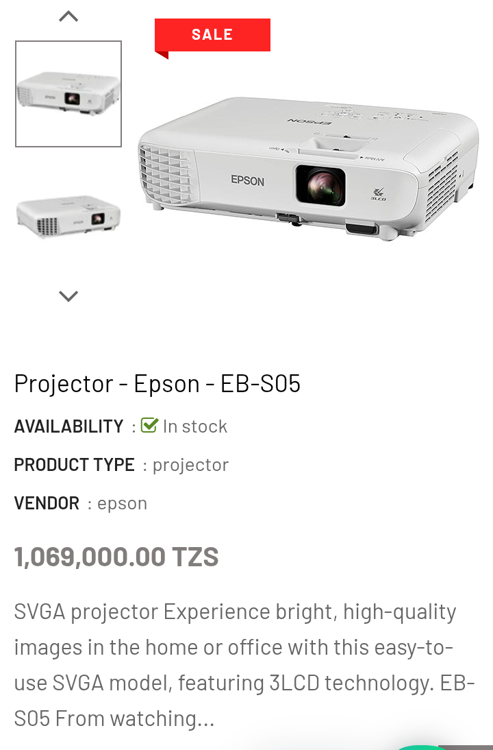 Projector -Epson - EB -S05