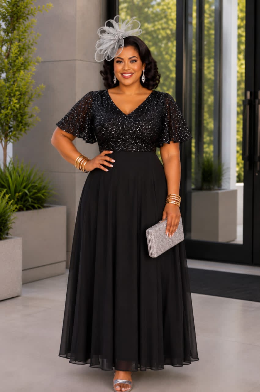 Elegant Black Gawn