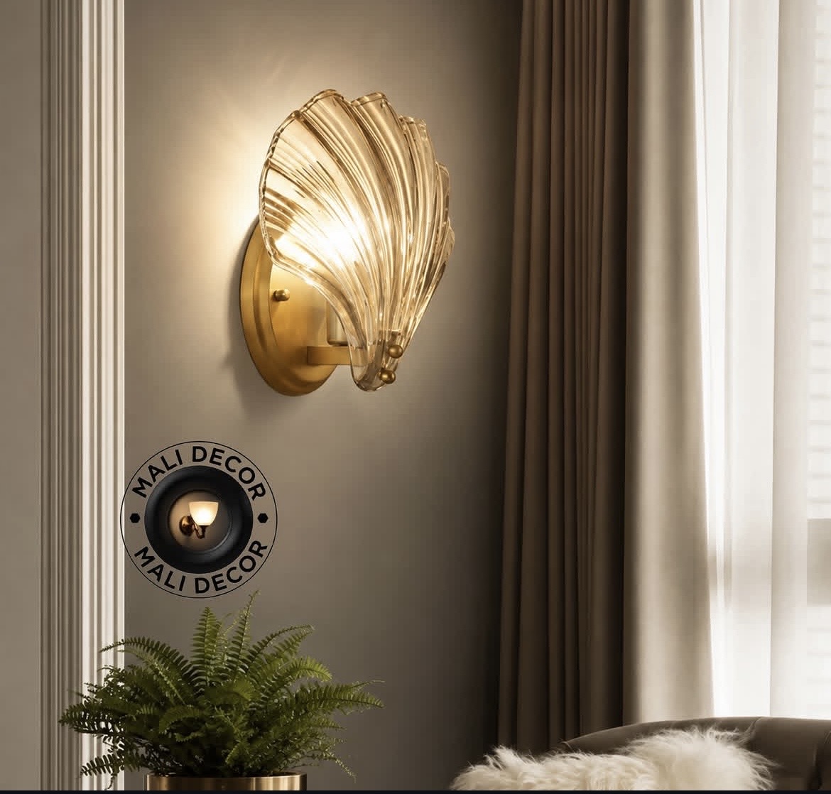 shell wall lights