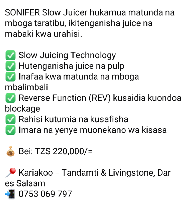 SONIFER slow juicer
